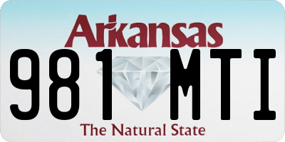 AR license plate 981MTI