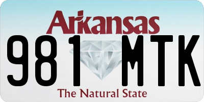 AR license plate 981MTK