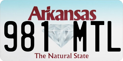 AR license plate 981MTL