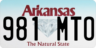 AR license plate 981MTO