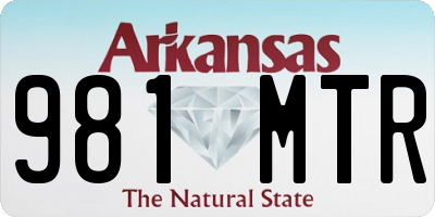 AR license plate 981MTR