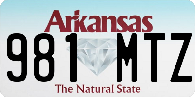 AR license plate 981MTZ