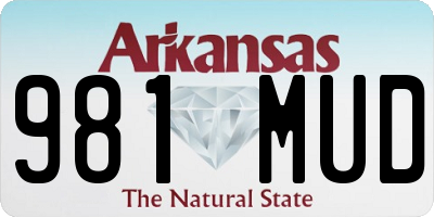 AR license plate 981MUD