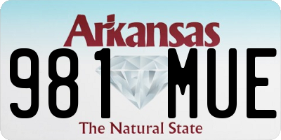 AR license plate 981MUE