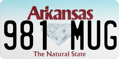 AR license plate 981MUG