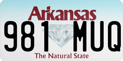 AR license plate 981MUQ