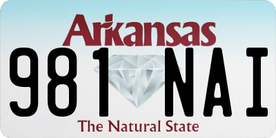 AR license plate 981NAI