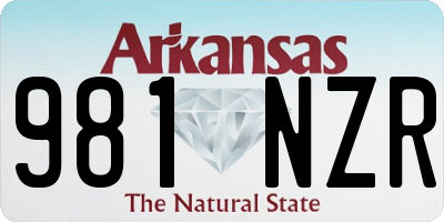 AR license plate 981NZR