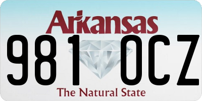 AR license plate 981OCZ