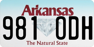 AR license plate 981ODH