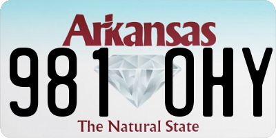 AR license plate 981OHY