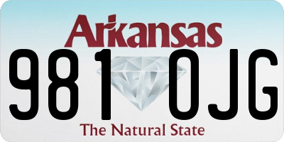 AR license plate 981OJG