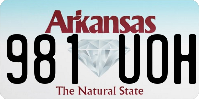 AR license plate 981UOH