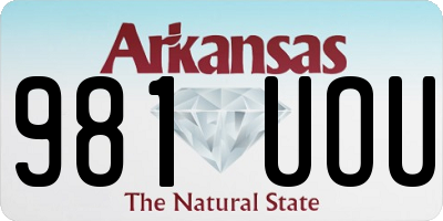AR license plate 981UOU