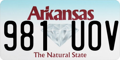 AR license plate 981UOV