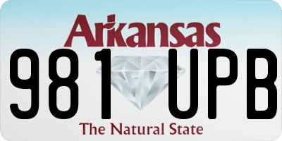 AR license plate 981UPB
