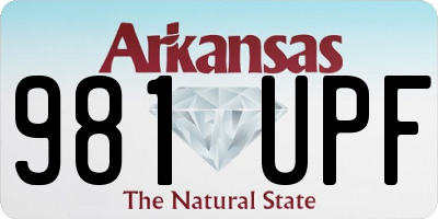 AR license plate 981UPF