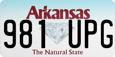 AR license plate 981UPG