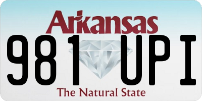 AR license plate 981UPI