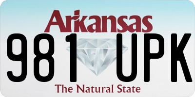 AR license plate 981UPK