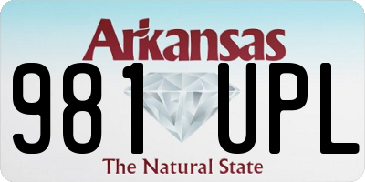 AR license plate 981UPL