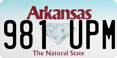 AR license plate 981UPM