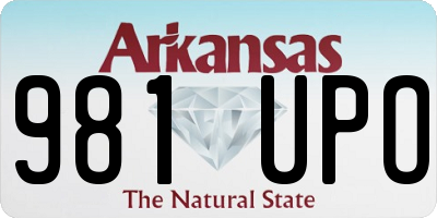 AR license plate 981UPO