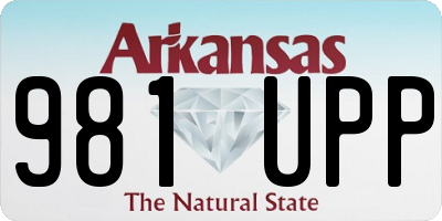 AR license plate 981UPP