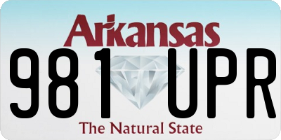 AR license plate 981UPR