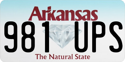 AR license plate 981UPS