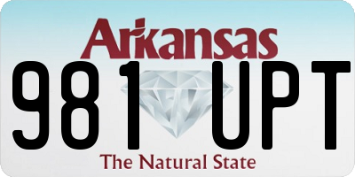 AR license plate 981UPT