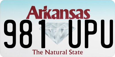AR license plate 981UPU