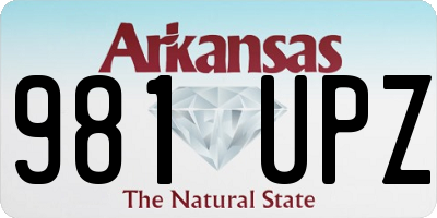 AR license plate 981UPZ