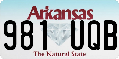 AR license plate 981UQB