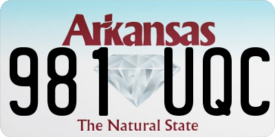 AR license plate 981UQC