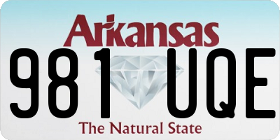 AR license plate 981UQE