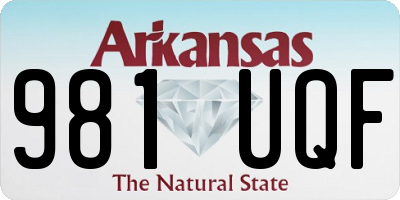AR license plate 981UQF