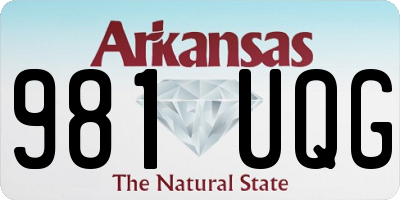 AR license plate 981UQG