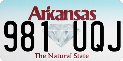 AR license plate 981UQJ