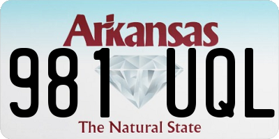 AR license plate 981UQL