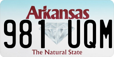 AR license plate 981UQM