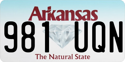 AR license plate 981UQN