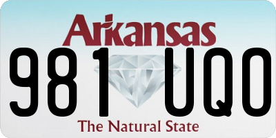 AR license plate 981UQO