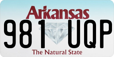 AR license plate 981UQP
