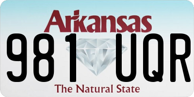AR license plate 981UQR