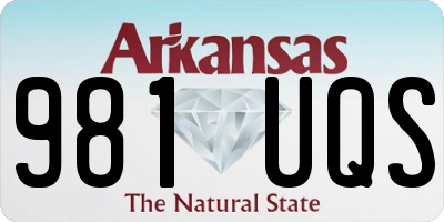 AR license plate 981UQS