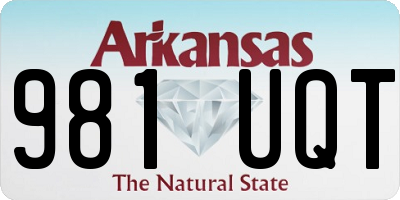 AR license plate 981UQT
