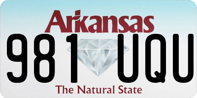 AR license plate 981UQU