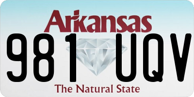 AR license plate 981UQV