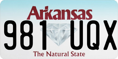 AR license plate 981UQX
